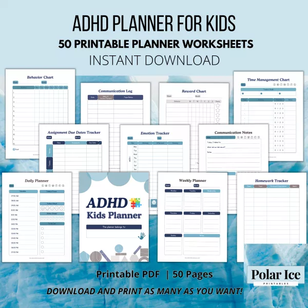 ✏️ ADHD Planner for Kids (Printable PDF)