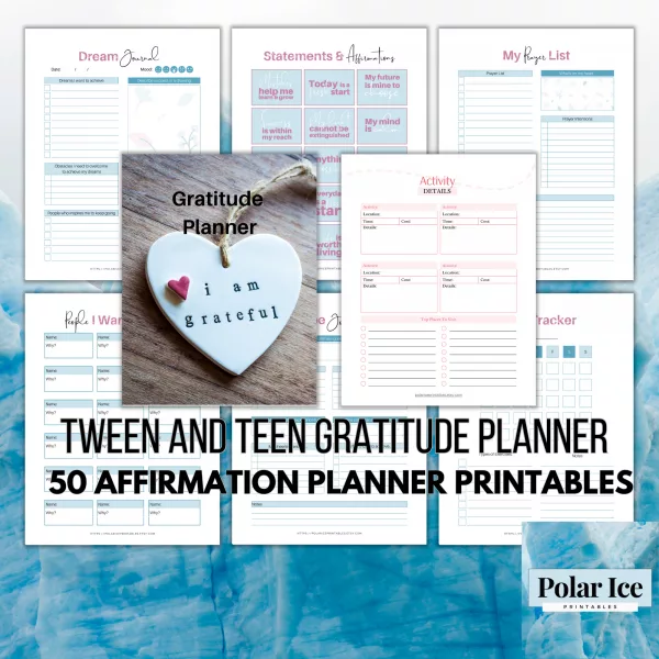 💖 Tween & Teen Gratitude Planner – 50 Pages of Self-Reflection, Positivity & Not Cringing at Journaling - Image 2