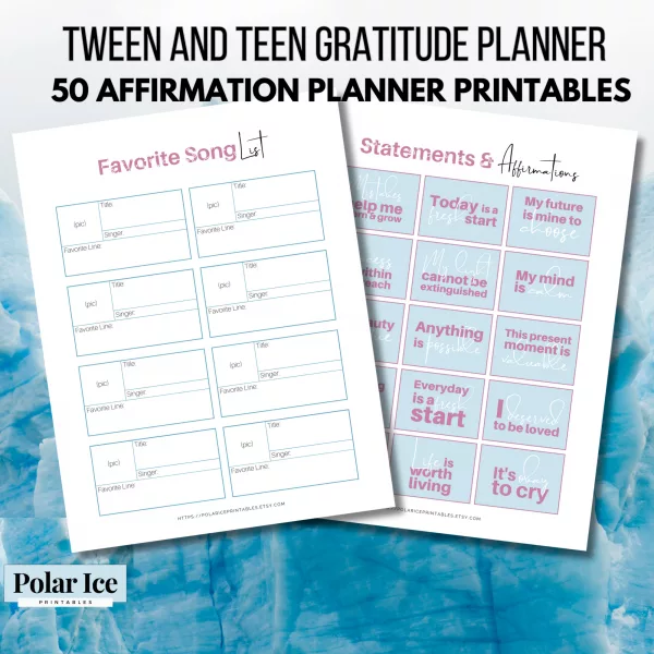 💖 Tween & Teen Gratitude Planner – 50 Pages of Self-Reflection, Positivity & Not Cringing at Journaling - Image 4