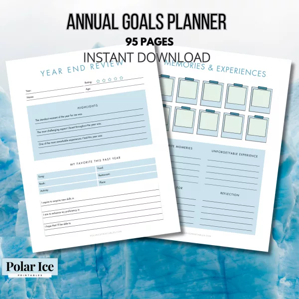 ❄️ Ultimate Yearly Goal-Setting Planner – 95 Pages of Productivity, Planning, and Pretending You’ve Got It All Together (Blue Edition) - Image 4