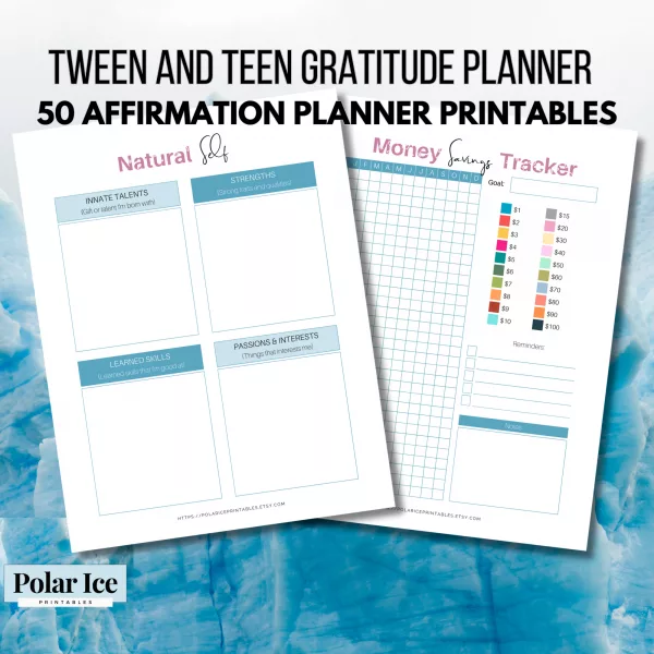 💖 Tween & Teen Gratitude Planner – 50 Pages of Self-Reflection, Positivity & Not Cringing at Journaling - Image 5