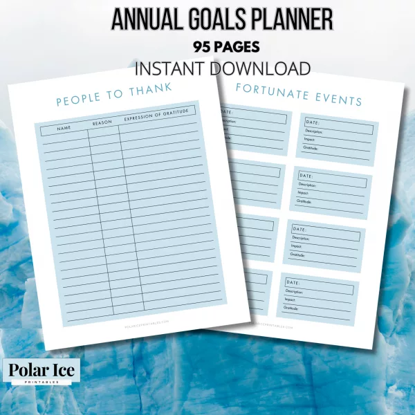 ❄️ Ultimate Yearly Goal-Setting Planner – 95 Pages of Productivity, Planning, and Pretending You’ve Got It All Together (Blue Edition) - Image 5