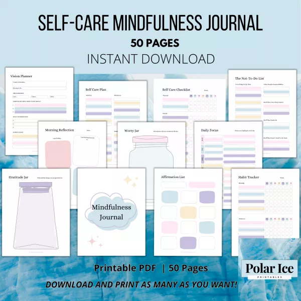 🌿 Self-Care & Mindfulness Journal – 50 Pages to Calm the Chaos (Without Joining a Wellness Cult) - Image 2