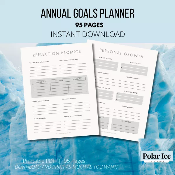 🖤 Ultimate Yearly Goal-Setting Planner – 95 Pages of Productivity, Planning, and Looking Like You’ve Got It All Together (B&W Edition) - Image 7