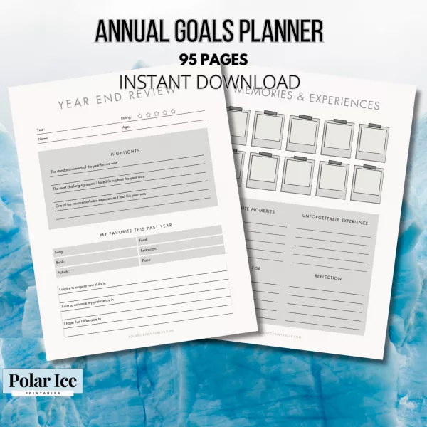 🖤 Ultimate Yearly Goal-Setting Planner – 95 Pages of Productivity, Planning, and Looking Like You’ve Got It All Together (B&W Edition) - Image 10