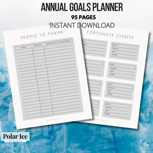 🖤 Ultimate Yearly Goal-Setting Planner – 95 Pages of Productivity, Planning, and Looking Like You’ve Got It All Together (B&W Edition) - Image 11