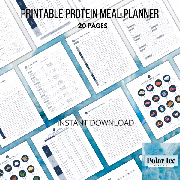 🥚 The Protein Planner – 40+ Pages of High-Protein Chaos (That You Can Actually Use)